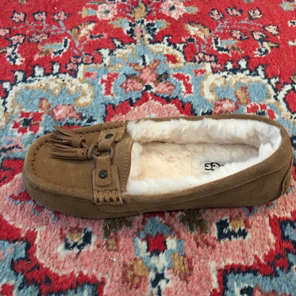 NWT UGG Litney Moccasin Chestnut Loafers Slippers Women’s 7 - Picture 4 of 13